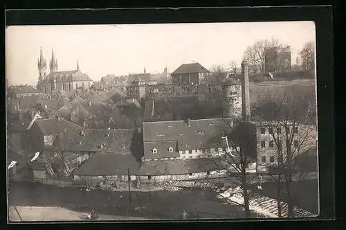AK Eger, Stadtblick über die Dächer