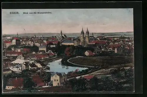 AK Eger, Blick von der Bisarckhöhe