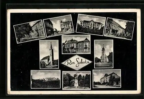 AK Rim. Sobota, verschiedene Gebäudeansichten