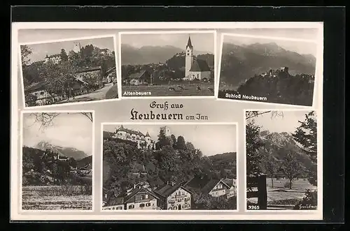 AK Neubeuern am Inn, Schloss Neubeuern, Teilansicht, Altenbeuern