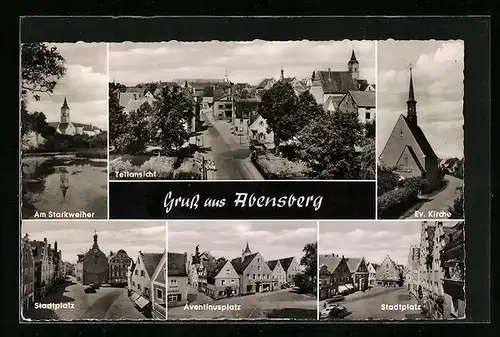 AK Arensberg, Stadtplatz, Aventinusplatz, Ev. Kirche