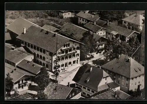 AK Grassau / Chiemgau, Gasthof Zur Post, Luftbild