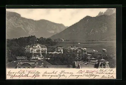 AK Bad Reichenhall, Teilansicht mit Hotel Panorama