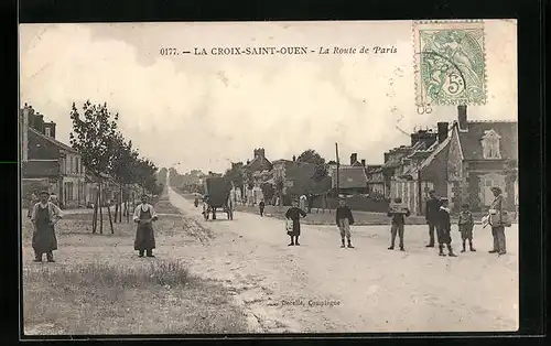 AK La Croix-Saint-Ouen, la Route de Paris
