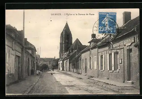 AK Le Meux, l'Église et le Bureau de Poste