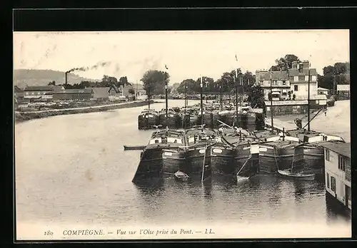 AK Compiègne, Vue sur l'Oise prise du Pont