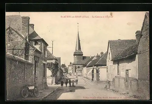 AK St-Aubin-en-Bray, le Centre et l'Église