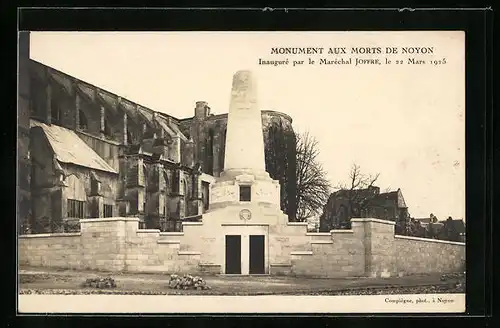 AK Noyon, Monument aux Morts