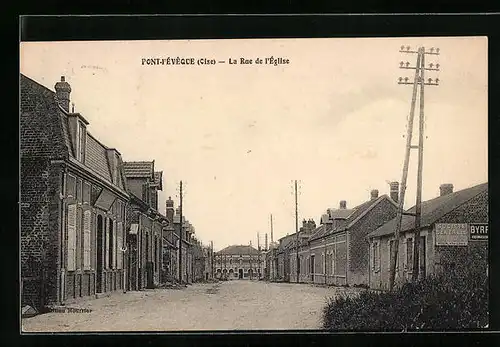 AK Pont-l'Éveque, la Rue de l'Église