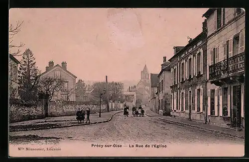 AK Précy-sur-Oise, la Rue de l'Eglise