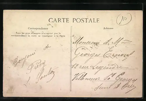 AK Précy-sur-Oise, Boulevard conduisant à l'Oise