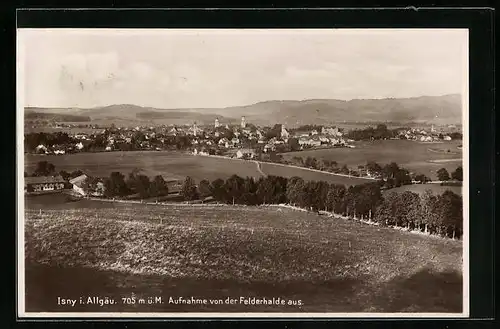 AK Isny / Allgäu, Blick von der Felderhalde