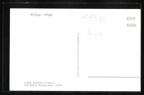AK Kisslegg / Allgäu, Teilansicht mit Kirche, Luftbild