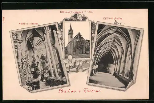 AK Trebon, Vnitrek Chramu, Dekansky Chram z r. 1367, Krizova Chodba
