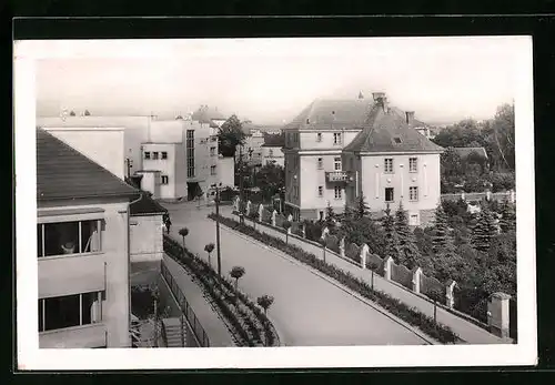 AK Blatna, Strakonice, Strasse mit Stadtvillen