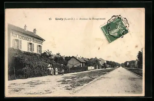 AK Livry, Avenue de Rougemont, Aux Vendances de Bourgogne