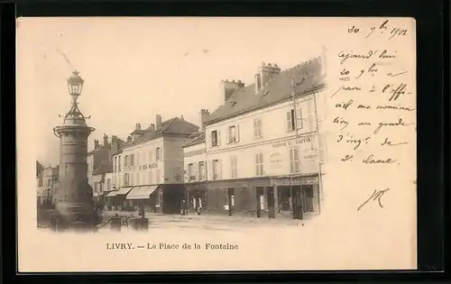 AK Livry, La Place de la Fontaine, Maison v. Gauvin