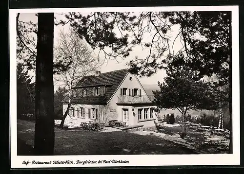 AK Bad Dürkheim, Burgfrieden, Café-Restaurant Klosterblick