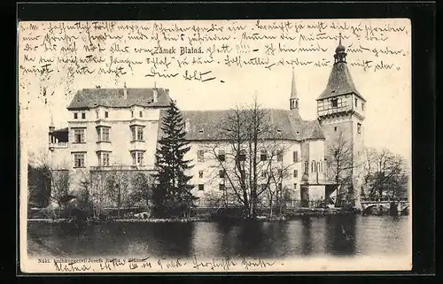 AK Blatna, Uferanlagen am Schloss