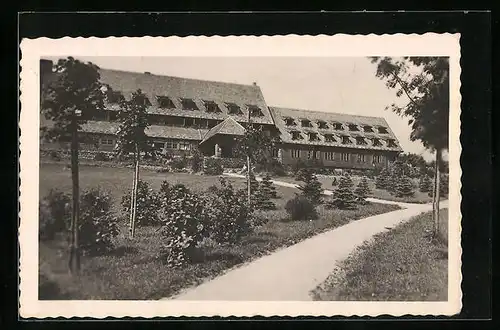 AK Stachy, Javornik na Sumave, Parkanlagen vor der Schwehlahütte