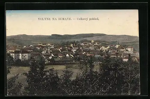 AK Volyne na Sumave, Panoramaansicht der gesamten Stadt