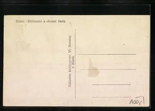 AK Blatna, Mestanske a obecne skoly