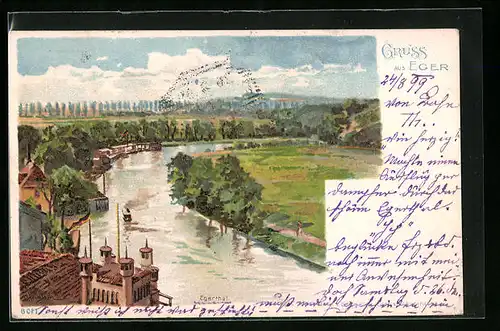 Künstler-AK Karl Heinisch: Eger, Egerthal