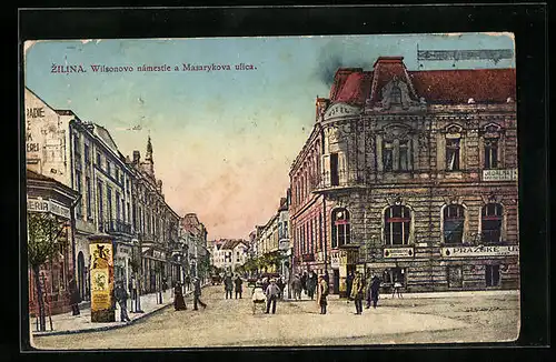 AK Zilina, Wilsonovo namestie a Masarykova ulica