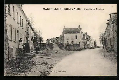 AK Marseille-en-Beauvaisis, Quartier du Bonheur