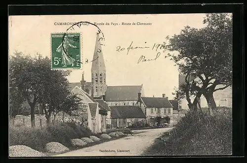 AK Cambronne, Entrée du Pays, Route de Clermont