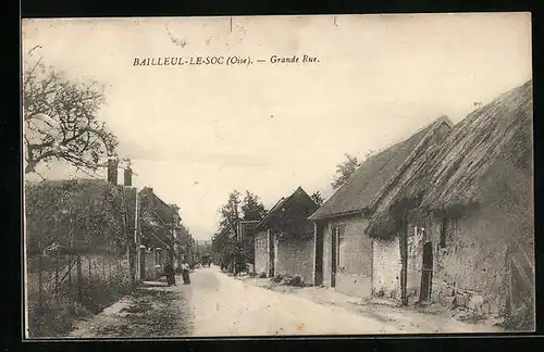 AK Bailleul-le-Soc, Grande Rue, Strassenpartie