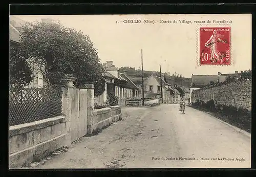 AK Chelles, Entrée du Village venant de Pierrefonds