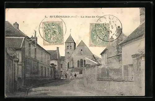 AK St-Léonard, La Rue du Canal, Strassenpartie