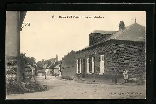 AK Bonneuil, Rue des Clairfaux, Strassenpartie