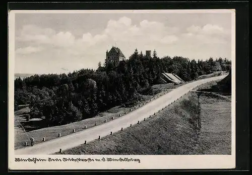 AK Mindelheim, Strassenpartie mit der Mindelburg