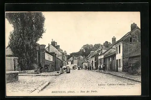 AK Breteuil, Rue de Paris, Strassenpartie