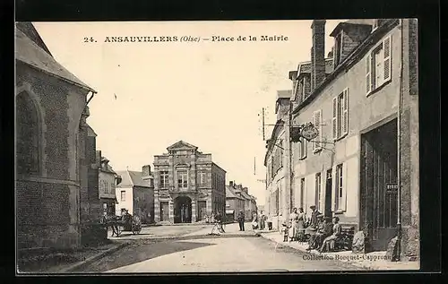 AK Ansauvillers, Place de la Mairie