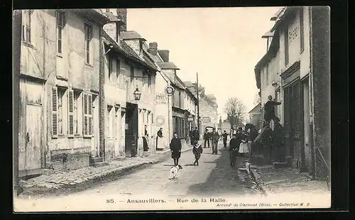 AK Ansauvillers, Rue de la Halle, Strassenpartie