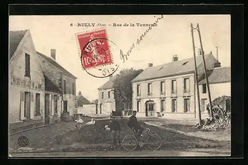 AK Rully, Rue de la Tannerie, Strassenpartie
