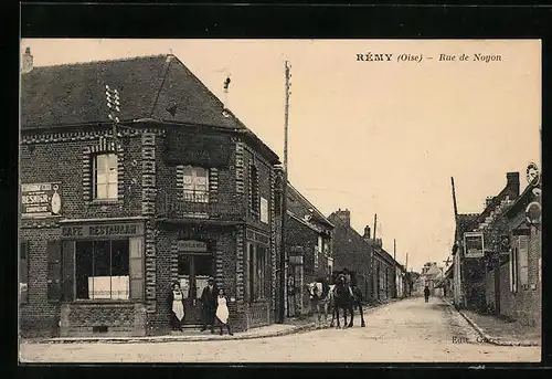 AK Rémy, Rue de Noyon, Strassenpartie