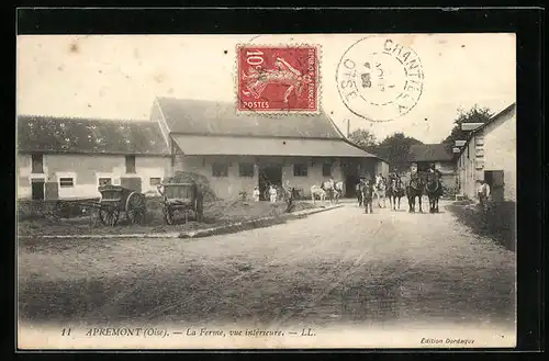 AK Apremont, La Ferme, Vue intérieure
