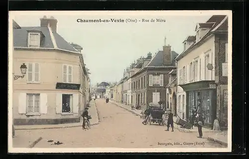 AK Chaumont-en-Vexin, Rue de Méru, Strassenpartie