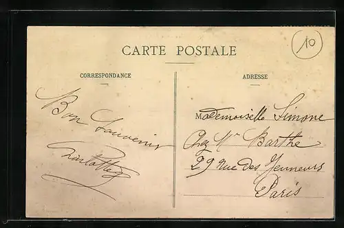 AK Apremont, Rue de Senlis, Strassenpartie