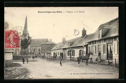 AK Saint-Léger-au-Bois, L`Eglise et la Mairie