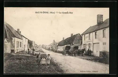 AK Haute-Épine, La Grande Rue, Strassenpartie