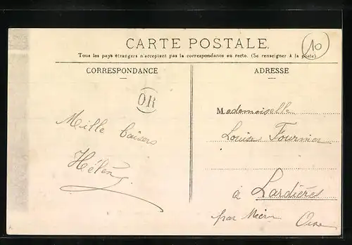 AK Amblainville, Rue de Méru, Strassenpartie