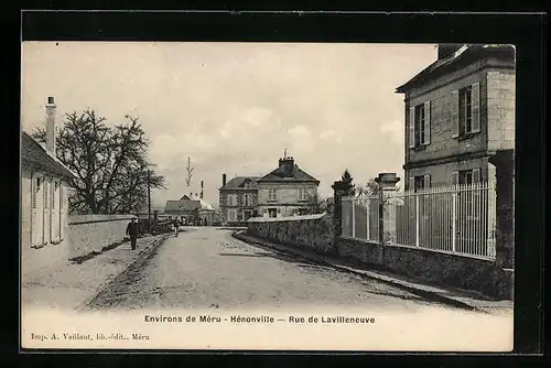 AK Hénonville, Rue de Lavilleneuve, Strassenpartie