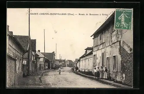 AK Saint-Crépin-Ibouvillers, Route de Beauvais à Grisy