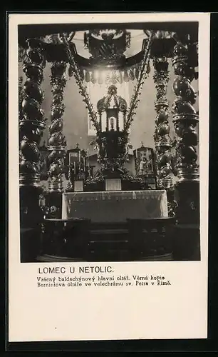 AK Lomec u Netolic, Vzácný baldachýnový hlavní oltár