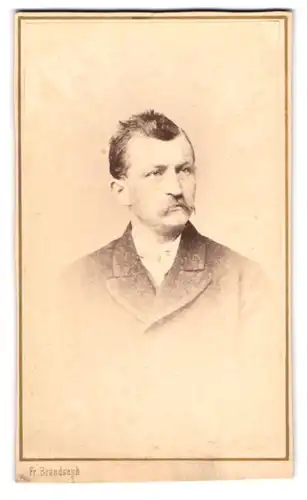 Fotografie Fr. Brandseph, Portrait Herr im Anzug mit Moustache, 1873